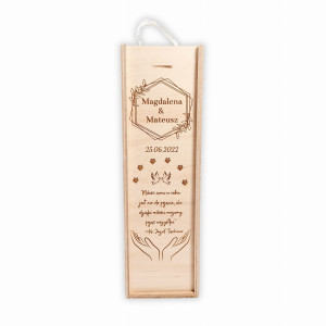 Skrzynka na wino dla pary młodej Prezent na ślub