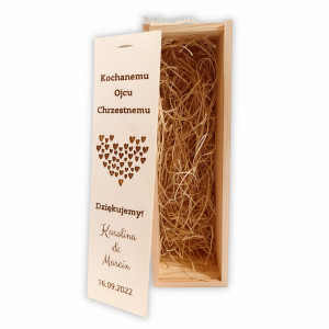 Podziękowanie dla dziadków na ślub - personalizowana skrzynka na wino