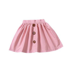 Boho Style Cotton Baby Girls Skirt Pink 3T