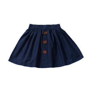 Boho Style Cotton Baby Girls Skirt Blue 4T