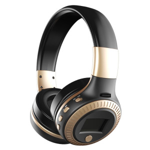 LCD Display Hi Fi On Ear Headphones with Microphone Black Gold China