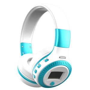 LCD Display Hi Fi On Ear Headphones with Microphone Blue China
