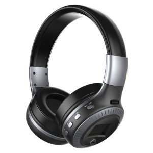LCD Display Hi Fi On Ear Headphones with Microphone Black Grey China