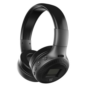 LCD Display Hi Fi On Ear Headphones with Microphone Black China
