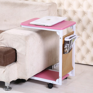 Universal Coffee Table for Living Room with Wheels Pink China
