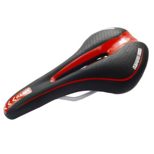 Silicone Skidproof Bicycle Saddle Black Red