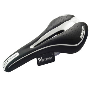 Silicone Skidproof Bicycle Saddle Black White