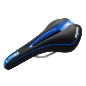 Silicone Skidproof Bicycle Saddle Black Blue