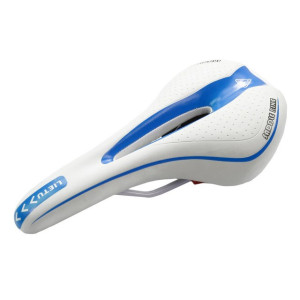 Silicone Skidproof Bicycle Saddle White Blue