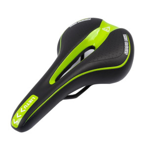 Silicone Skidproof Bicycle Saddle Black Green