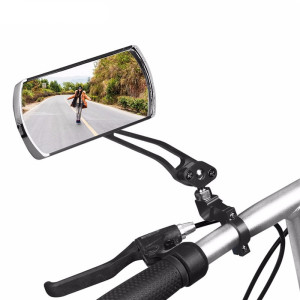 Rectangular Bicycle Rearview Mirror Silver