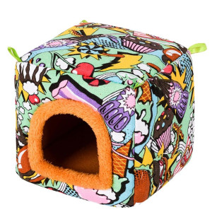 Grafitti Print Animal Hamster Bed Style 4