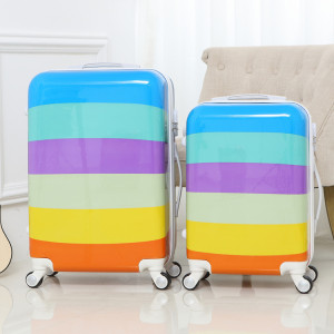 Rainbow Color Rolling Travel Bag Small