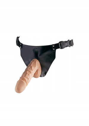 Majtki z dildo członkiem strapon uprząż penis 18cm
