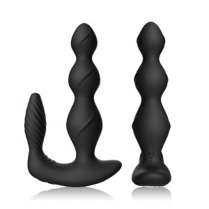 Korek analny z masażerem łechtaczki 9 trybów 17 cm
