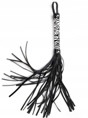 Bicz z paskami - White Small Leopard Flogger