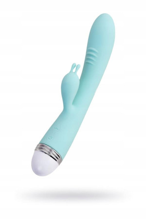 Vibrator with clitoral stimulator Flovetta by Toyfa Iris, silicone, mint, 2