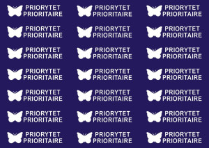 Naklejki: Priorytet (Motyl)