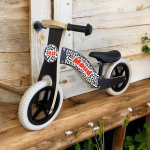 Loopfiets met naam panter | houten loopfiets | loopfiets 2 jaar