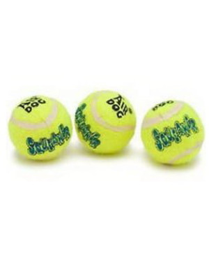 Piłeczki dla psa KONG AIR SQUEAKER BALL zestaw 3 SZTUKI - tenisowe, piszczące