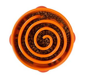 Miska spowalniająca jedzenie Outward Hound Fun Feeder Slo-Bowl Orange
