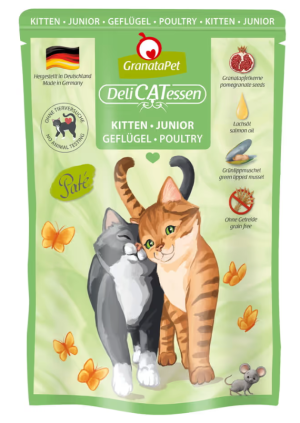 Saszetka mokra karma dla kociąt Drób GranataPet DeliCatessen Kitten / Junior Poultry