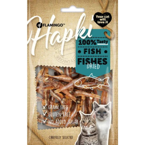 Przysmaki dla kota suszone rybki naturalne Hapki Dried Fish Flamingo 50g