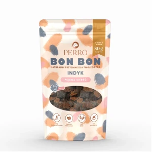 Przysmaki dla psa na piękną sierść BON BON Indyk Perro