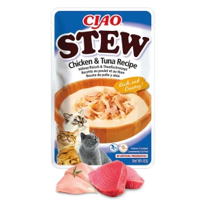 Karma uzupełniająca dla kota Kurczak i Tuńczyk w gęstym sosie Inaba Ciao Stew Chicken With Tuna Recipe 40g