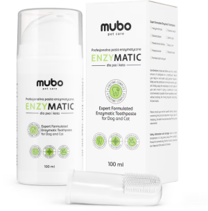 Profesjonalna pasta enzymatyczna do zębów dla psa i kota z szczoteczką Mubo EnzyMatic Toothpaste 100ml