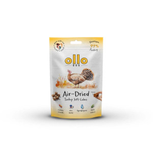 Miękkie treningowe przysmaki dla psa Indyk Ollo Air-Dried Turkey Soft Cubes hipoalergiczne, monobiałkowe
