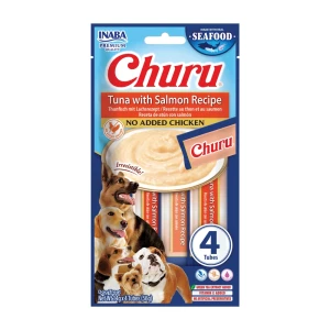 Kremowy Przysmak dla Psa Tuńczyk z Łososiem INABA Dog Churu Tuna with Salmon 4x14g (56g)