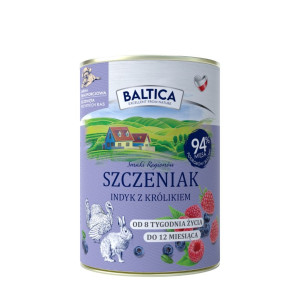 Mokra karma dla szczeniąt Indyk z Królikiem BALTICA Smaki Regionów Szczeniak 400g