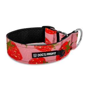 Obroża półzaciskowa dla charta Fragola Dog's Profit – szeroka, miękka obroża dla psa