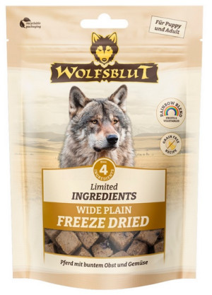 Wolfsblut Dog Limited Ingredients Freeze Dried Wide Plain - liofilizowana konina przysmaki dla psa 40g