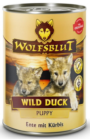 Wolfsblut Dog Wild Duck Puppy Kaczka i Dynia 395 g – mokra karma dla szczeniąt z kaczką