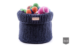 Kosz na zabawki dla psa Cotton Navy