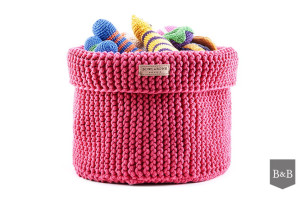 Kosz na zabawki dla psa Cotton Pink