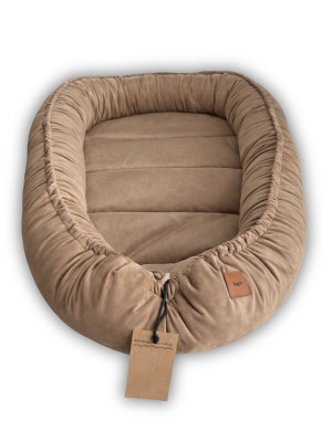 Kokon niemowlęcy kojec otulacz Premium BROWN Toffi