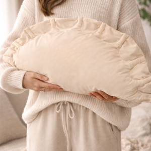 Poduszka pieróg - maskotka pierożek XL beż VELVET