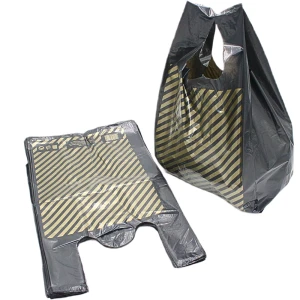 Torby foliowe LDPE z uchem 30×55 cm 35µ czarne - 100 sztuk