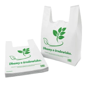 Wysyłka 24H - Torby foliowe LDPE z uchem 30×55 cm 35µ białe - 50 sztuk