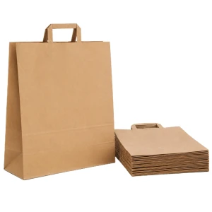 Wysyłka 24H - Torby papierowe klockowe szare 45×17×48 cm – 25 sztuk