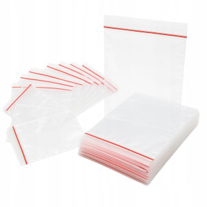 100xWoreczki torebki strunowe foliowe ldpe 80x120mm (8x12cm) 100 sztuk