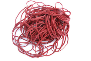 Gumki recepturki 50x3 mm czerwone 1 KG
