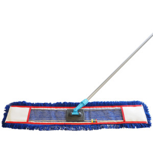 CPC ZESTAW DUST MOP Mop przemysłowy do zamiatania 100 cm AKRYL (drążek teleskopowy 140cm + stelaż + nakładka)