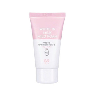 G9SKIN White In Milk Whipping Foam - Pianka do mycia twarzy z kwasami AHA i BHA 20ml