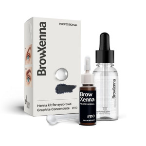 BrowXenna henna pudrowa #110 Graphite Concentrate 10 ml+30ml