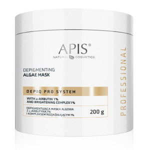 APIS DEPIQ PRO SYSTEM Depigmentująca maska algowa z α-arbutyną 1% i kompleksem rozjaśniającym 1% 200g