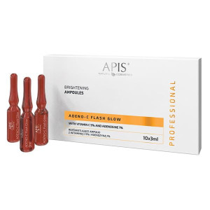 APIS Adeno-C Flash Glow Rozświetlające ampułki do twarzy z witaminą C i adenozyną 10x3ml